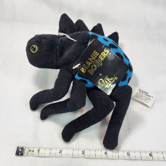 Beanie Boppers 24K Co Plush Scarlet The Spider Blue and Black 1997 No. 5124 NOS* - Picture 4 of 12